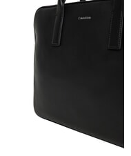 CALVIN KLEIN RAISED Sac pour ordinateur portable, avec bandouli&egrave;re sur noir - Porte Documents Travail - 4
