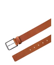 CALVIN KLEIN WARMTH  Ceinture en cuir ck cognac/argent antique - Ceintures - 3