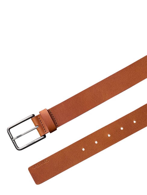 WARMTH  Ceinture en cuir ck cognac/argent antique - Ceintures