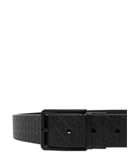 CALVIN KLEIN WARMTH BUCKLE ceinture en cuir noir/noir mat - Ceintures - 2