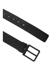CALVIN KLEIN WARMTH BUCKLE ceinture en cuir noir/noir mat - Ceintures - 3