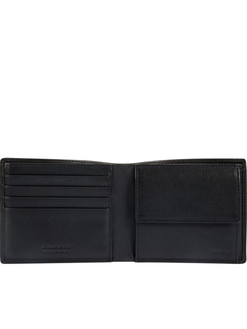 BERNINA Portefeuille en cuir porte-monnaie Noir - Portefeuilles Homme