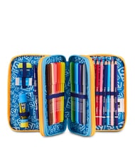 SJGANG JOYFUL PINS BOY Trousse &agrave; crayons avec kit scolaire Impression bleu - &Eacute;tuis et Accessoires - 2