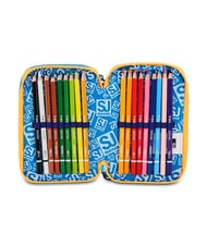 SJGANG JOYFUL PINS BOY Trousse &agrave; crayons avec kit scolaire Impression bleu - &Eacute;tuis et Accessoires - 3