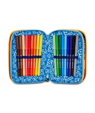 SJGANG JOYFUL PINS BOY Trousse &agrave; crayons avec kit scolaire Impression bleu - &Eacute;tuis et Accessoires - 4