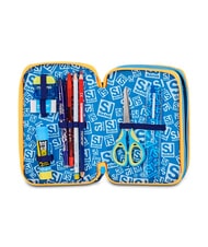 SJGANG JOYFUL PINS BOY Trousse &agrave; crayons avec kit scolaire Impression bleu - &Eacute;tuis et Accessoires - 5