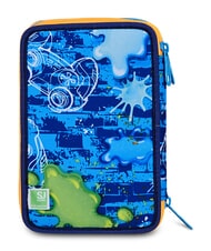 SJGANG JOYFUL PINS BOY Trousse &agrave; crayons avec kit scolaire Impression bleu - &Eacute;tuis et Accessoires - 6