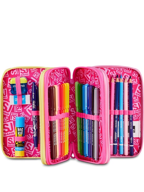 JOYFUL PINS GIRL Trousse &agrave; crayons avec kit scolaire fuxiafluo - &Eacute;tuis et Accessoires