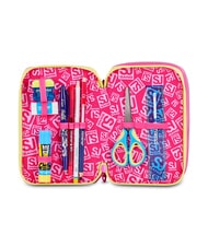 SJGANG JOYFUL PINS GIRL Trousse &agrave; crayons avec kit scolaire fuxiafluo - &Eacute;tuis et Accessoires - 3