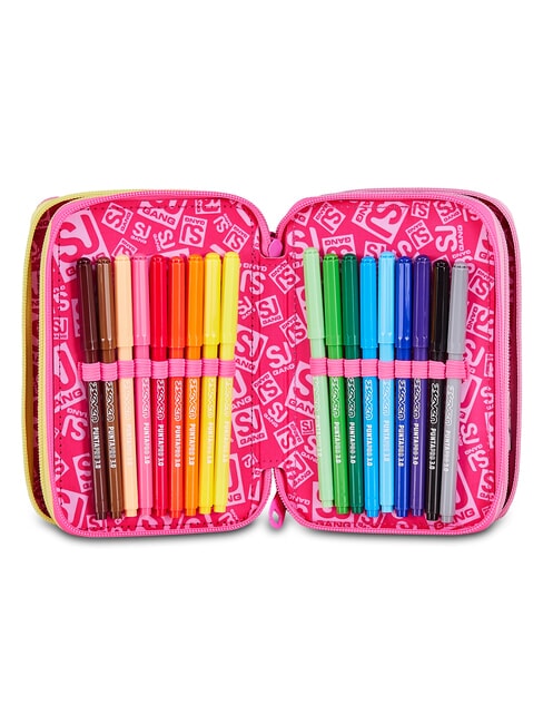 JOYFUL PINS GIRL Trousse &agrave; crayons avec kit scolaire fuxiafluo - &Eacute;tuis et Accessoires