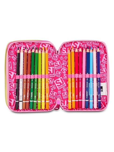 JOYFUL PINS GIRL Trousse &agrave; crayons avec kit scolaire fuxiafluo - &Eacute;tuis et Accessoires
