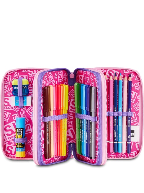 GLOWCAT Trousse &agrave; crayons avec kit scolaire lilas doux - &Eacute;tuis et Accessoires