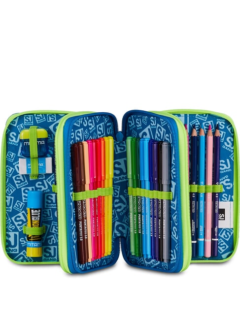 SOFT POUCH BOY Trousse &agrave; crayons avec kit scolaire Noir - &Eacute;tuis et Accessoires