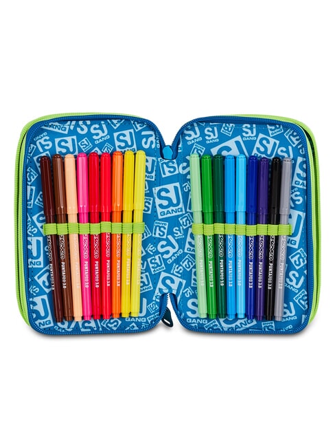 SOFT POUCH BOY Trousse &agrave; crayons avec kit scolaire Noir - &Eacute;tuis et Accessoires