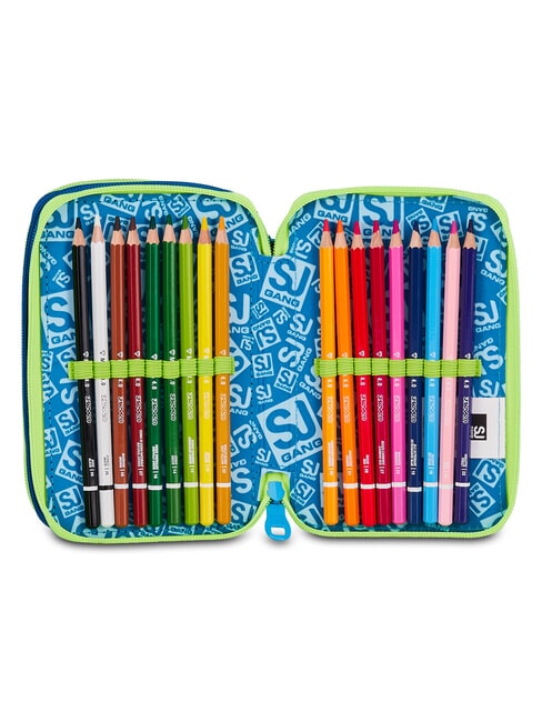 SOFT POUCH BOY Trousse &agrave; crayons avec kit scolaire Noir - &Eacute;tuis et Accessoires