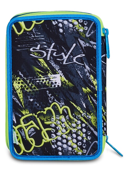 SOFT POUCH BOY Trousse &agrave; crayons avec kit scolaire Noir - &Eacute;tuis et Accessoires