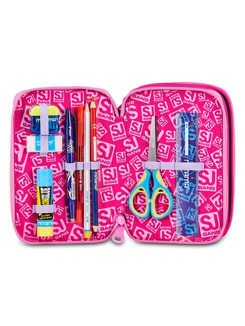 SOFT POUCH GIRL Trousse &agrave; crayons avec kit scolaire poup&eacute;e rose - &Eacute;tuis et Accessoires