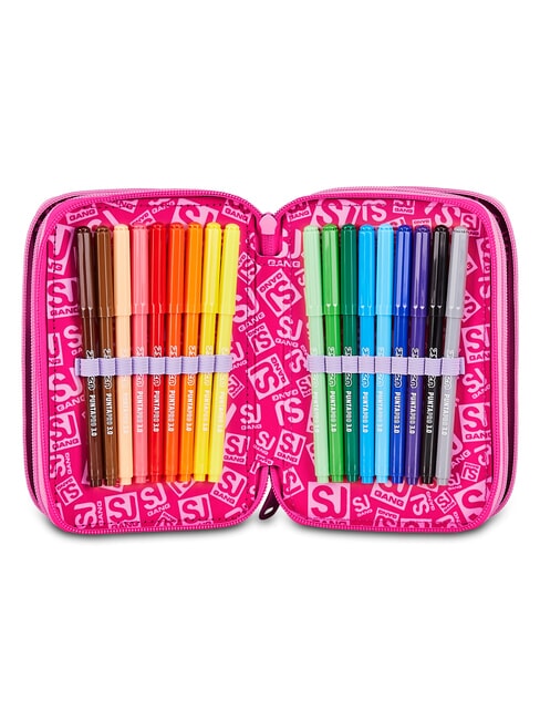 SOFT POUCH GIRL Trousse &agrave; crayons avec kit scolaire poup&eacute;e rose - &Eacute;tuis et Accessoires