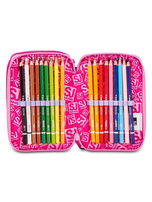 SOFT POUCH GIRL Trousse &agrave; crayons avec kit scolaire poup&eacute;e rose - &Eacute;tuis et Accessoires
