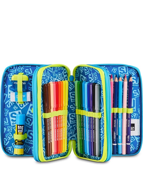 GLOWGAME Trousse &agrave; crayons avec kit scolaire jaune fluorescent - &Eacute;tuis et Accessoires