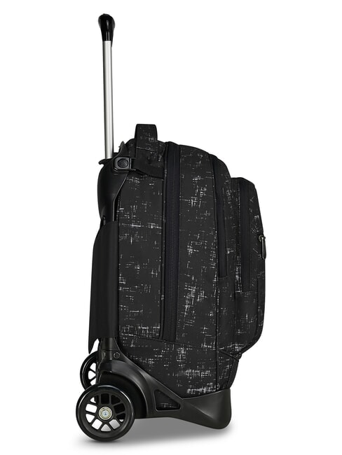 PLUG FANTASY Sac &agrave; dos trolley d&eacute;tachable gribouillage noir - Sacs &agrave; dos &agrave; roulettes