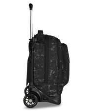 INVICTA PLUG FANTASY Sac &agrave; dos trolley d&eacute;tachable gribouillage noir - Sacs &agrave; dos &agrave; roulettes - 5