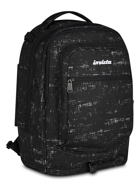 PLUG FANTASY Sac &agrave; dos trolley d&eacute;tachable gribouillage noir - Sacs &agrave; dos &agrave; roulettes