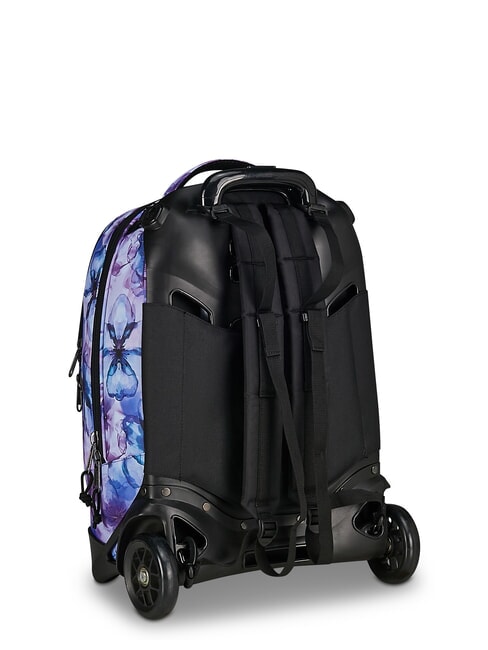 PLUG FANTASY Sac &agrave; dos trolley d&eacute;tachable fleurs aquatiques - Sacs &agrave; dos &agrave; roulettes