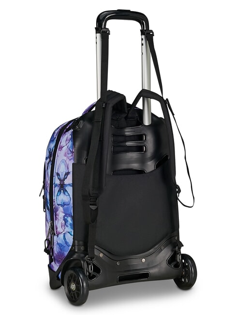 PLUG FANTASY Sac &agrave; dos trolley d&eacute;tachable fleurs aquatiques - Sacs &agrave; dos &agrave; roulettes