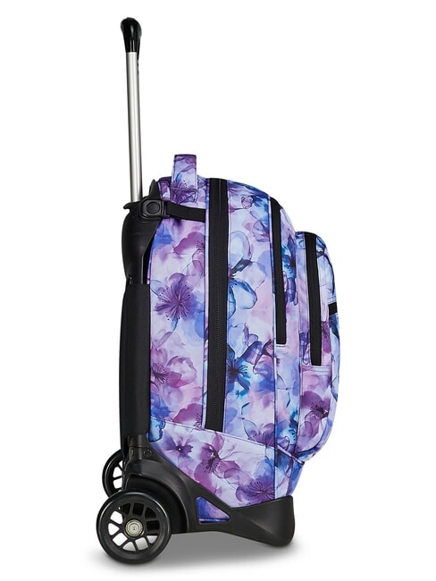 PLUG FANTASY Sac &agrave; dos trolley d&eacute;tachable fleurs aquatiques - Sacs &agrave; dos &agrave; roulettes