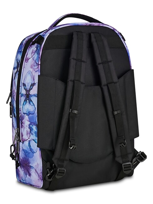 PLUG FANTASY Sac &agrave; dos trolley d&eacute;tachable fleurs aquatiques - Sacs &agrave; dos &agrave; roulettes