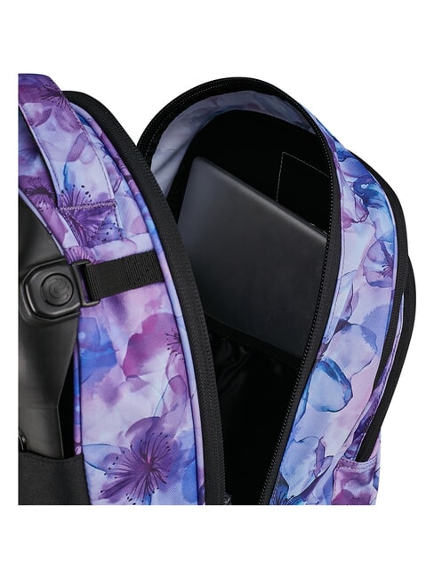 PLUG FANTASY Sac &agrave; dos trolley d&eacute;tachable fleurs aquatiques - Sacs &agrave; dos &agrave; roulettes