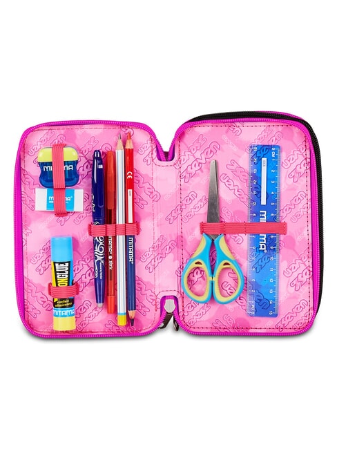 PLUMPY LINE GIRL Trousse &agrave; crayons avec kit scolaire Noir - &Eacute;tuis et Accessoires