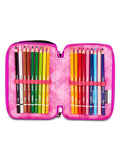 PLUMPY LINE GIRL Trousse &agrave; crayons avec kit scolaire Noir - &Eacute;tuis et Accessoires