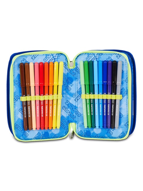 ELECTRICVIBE BOY Trousse &agrave; crayons avec kit scolaire Bluedeep - &Eacute;tuis et Accessoires