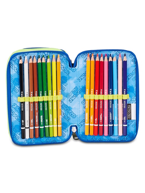 ELECTRICVIBE BOY Trousse &agrave; crayons avec kit scolaire Bluedeep - &Eacute;tuis et Accessoires