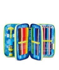 SEVEN BLU FUSION Trousse &agrave; crayons avec kit scolaire Fluo turquoise - &Eacute;tuis et Accessoires - 2