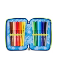 SEVEN BLU FUSION Trousse &agrave; crayons avec kit scolaire Fluo turquoise - &Eacute;tuis et Accessoires - 4