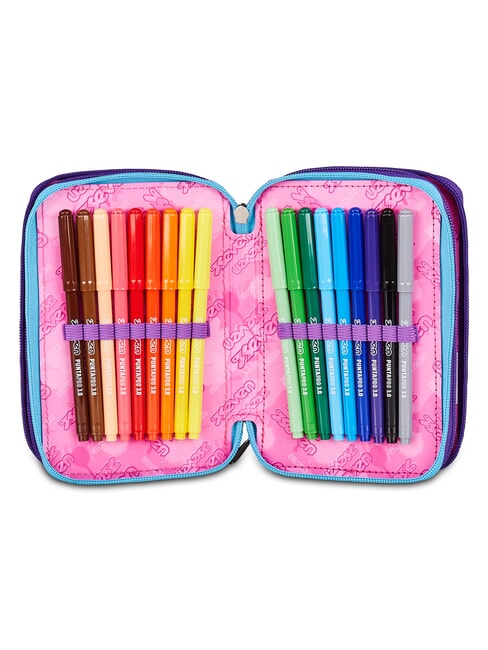 PINK FUSION Trousse &agrave; crayons avec kit scolaire Rose - &Eacute;tuis et Accessoires