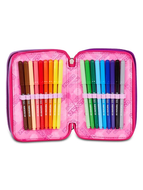 BUZZY NOTE GIRL Trousse &agrave; crayons avec kit scolaire CYCLAMINE - &Eacute;tuis et Accessoires