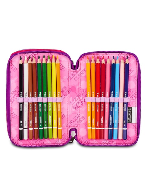 BUZZY NOTE GIRL Trousse &agrave; crayons avec kit scolaire CYCLAMINE - &Eacute;tuis et Accessoires
