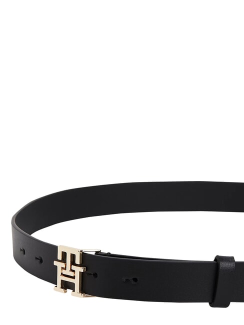 TH LOGO ceinture en cuir le noir - Ceintures