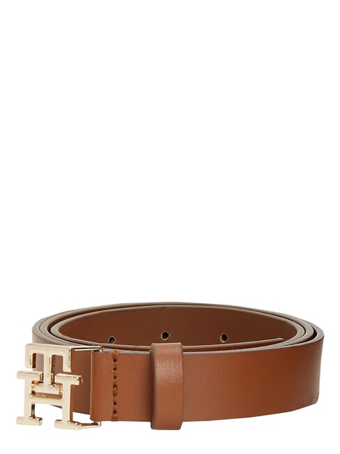 TH LOGO ceinture en cuir Cognac - Ceintures