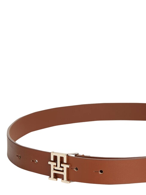 TH LOGO ceinture en cuir Cognac - Ceintures