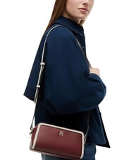 TOMMY HILFIGER TH GRACE Mini sac bandouli&egrave;re velours bordeaux - Sacs pour Femme - 2