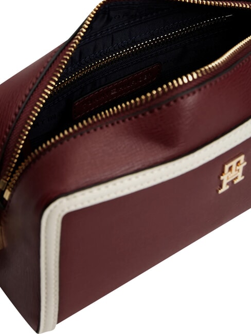 TH GRACE Mini sac bandouli&egrave;re velours bordeaux - Sacs pour Femme