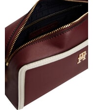 TOMMY HILFIGER TH GRACE Mini sac bandouli&egrave;re velours bordeaux - Sacs pour Femme - 4