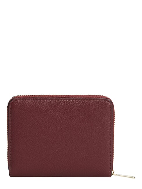 TH ICON portefeuille pliable velours bordeaux - Portefeuilles Femme
