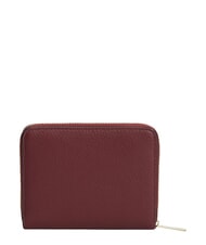TOMMY HILFIGER TH ICON portefeuille pliable velours bordeaux - Portefeuilles Femme - 2