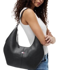 TOMMY HILFIGER TJW SLOUCHY Sac bandouli&egrave;re, avec plaque le noir - Sacs pour Femme - 2